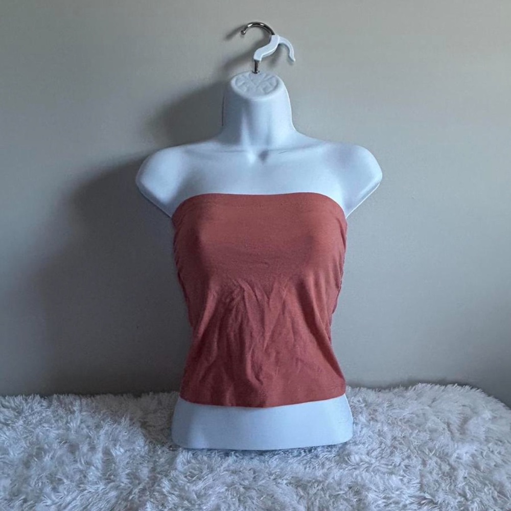 Zenana Outfitters terracotta tube top with built in bra - size M